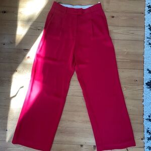 Babaton size 10 wide leg red pant